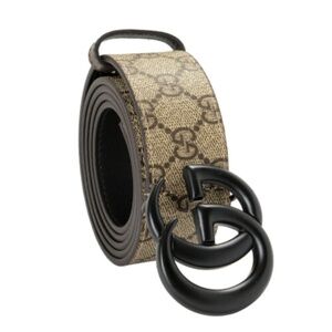 Gucci Guccissima Leather Double Black G Buckle Belt US 36 IT 90